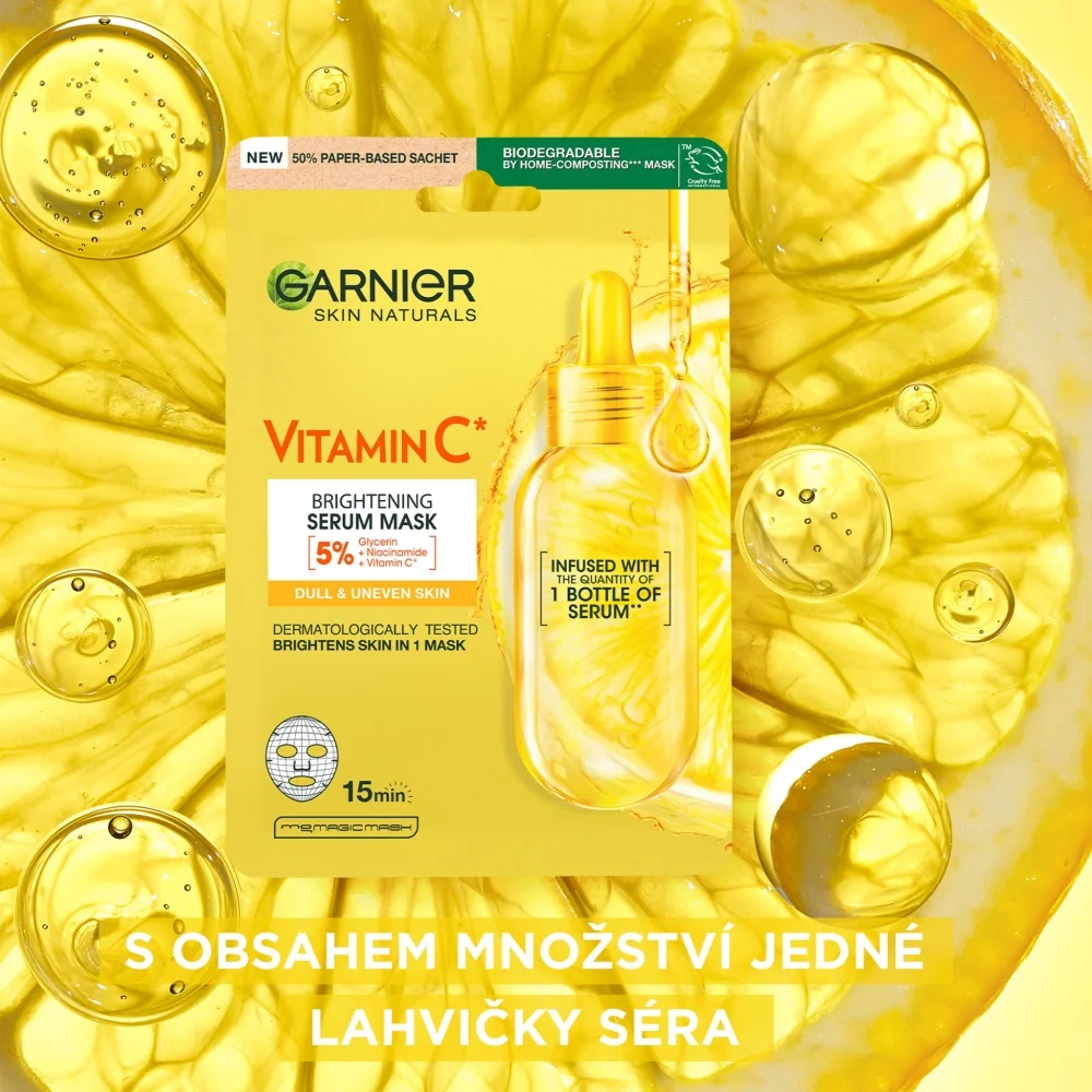 Garnier Skin Naturals Sheet Mask mix textilních masek 4+1 ks mutipack