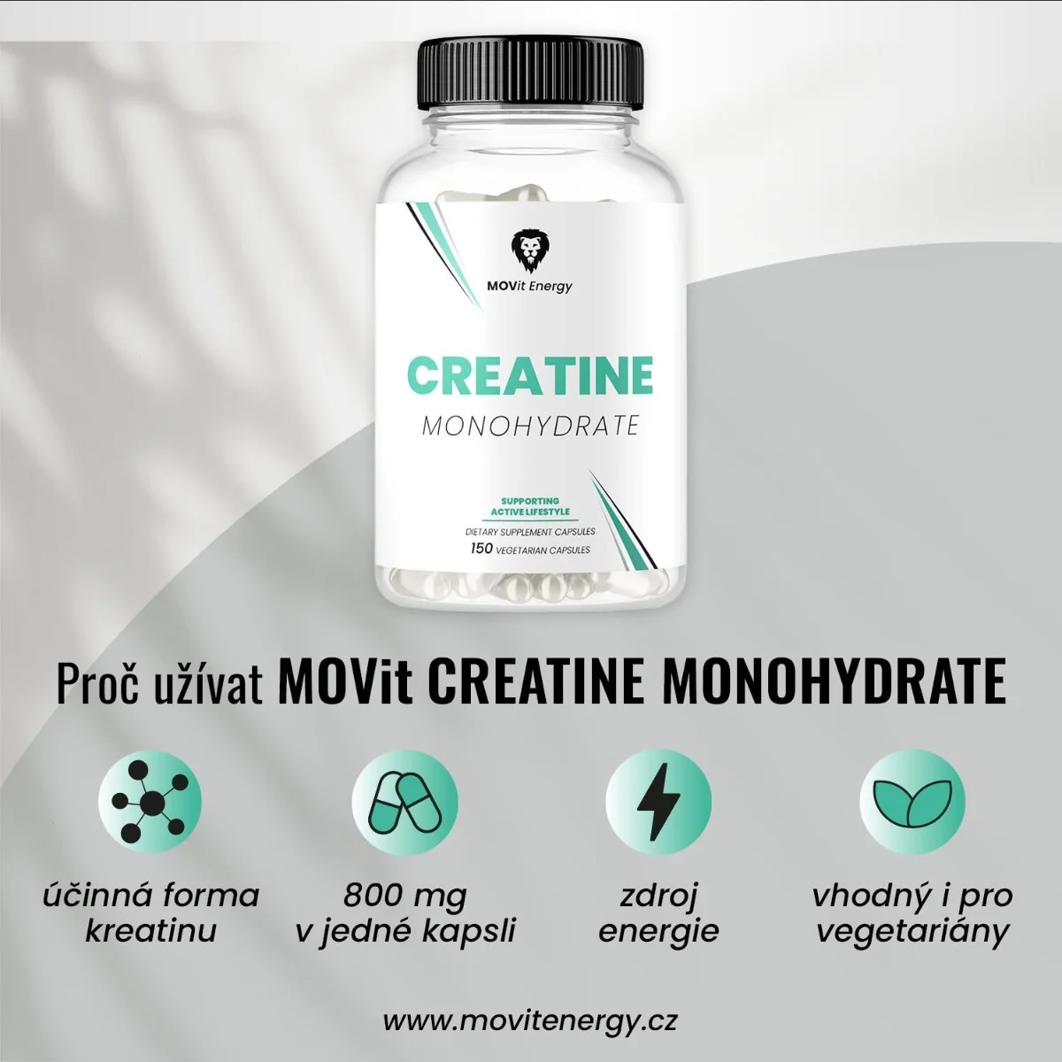 MOVit Energy Creatine Monohydrate 150 kapslí