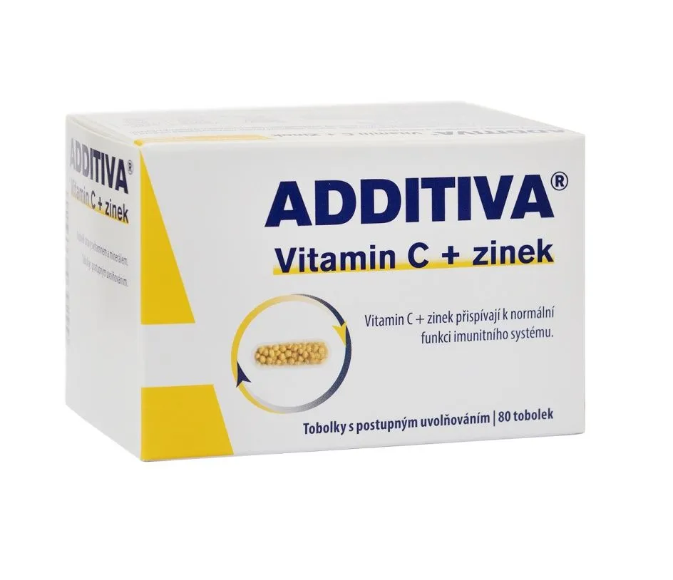 Additiva Vitamin C + zinek 80 tobolek