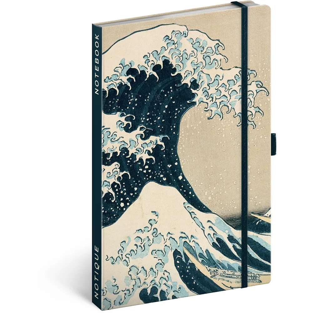 NOTIQUE Notes Katsushika Hokusai, linkovaný 13 × 21 cm