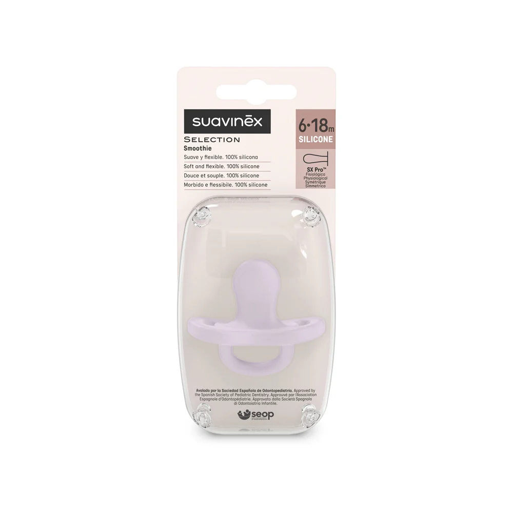 Suavinex Colour Essence Fyziologický dudlík 6–18m 1 ks fialový