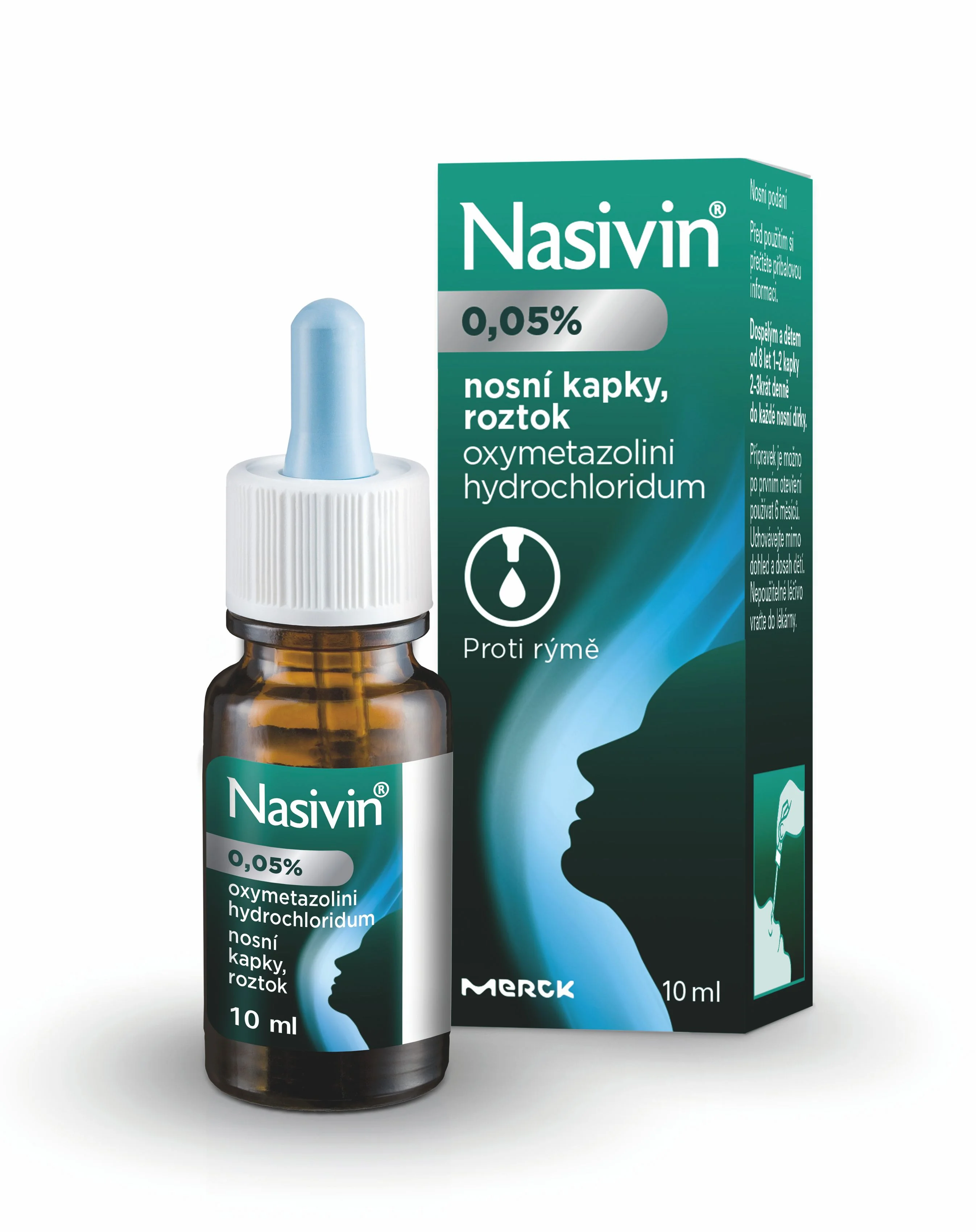 Nasivin 0,5 mg/ml nosní kapky, roztok 10 ml
