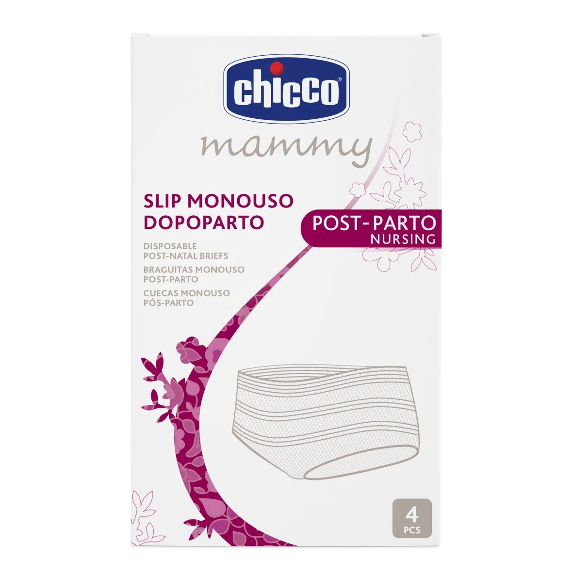 Chicco Kalhotky po porodu síťované elastické 4 ks