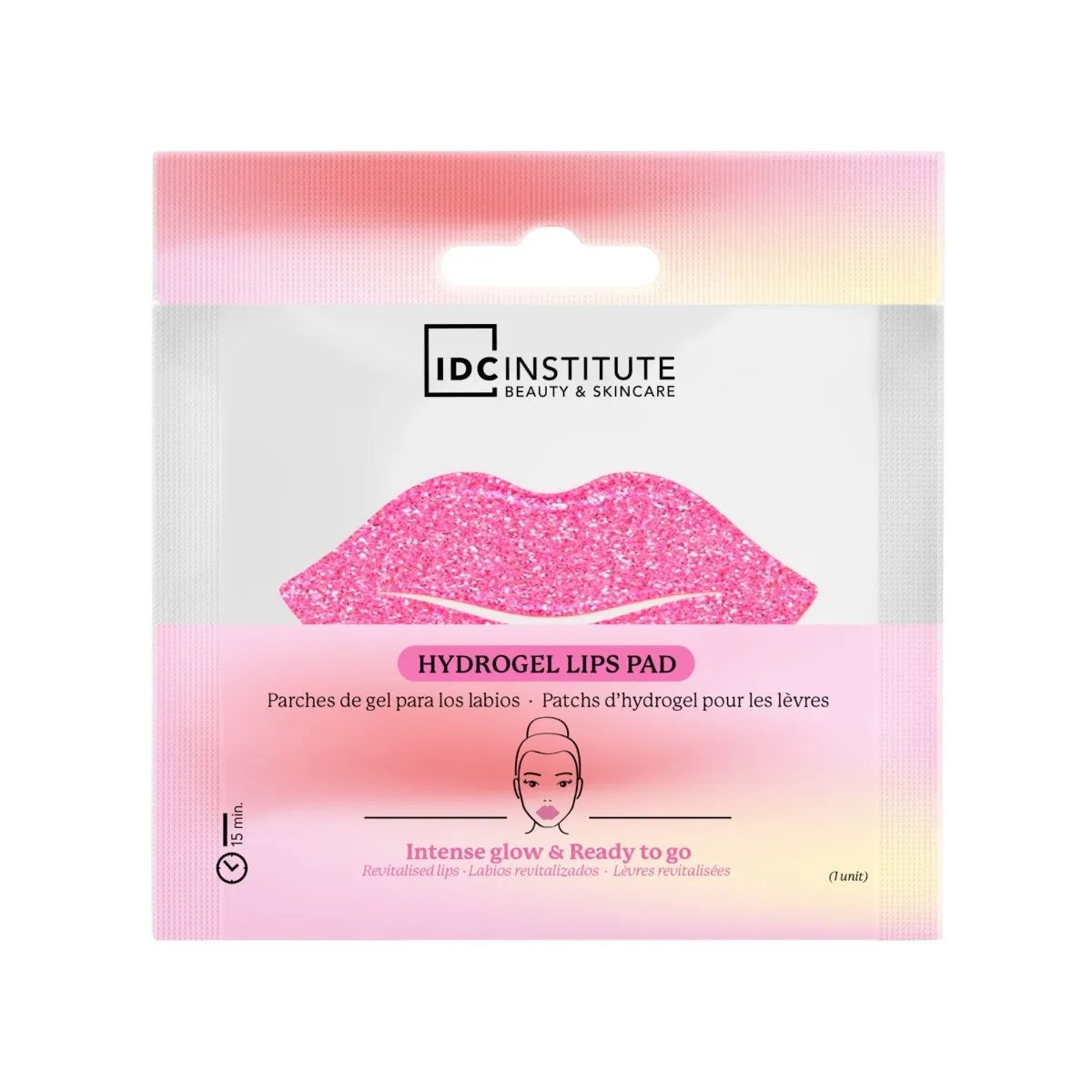 IDC Institute Třpytivá růžová maska na rty 1 ks