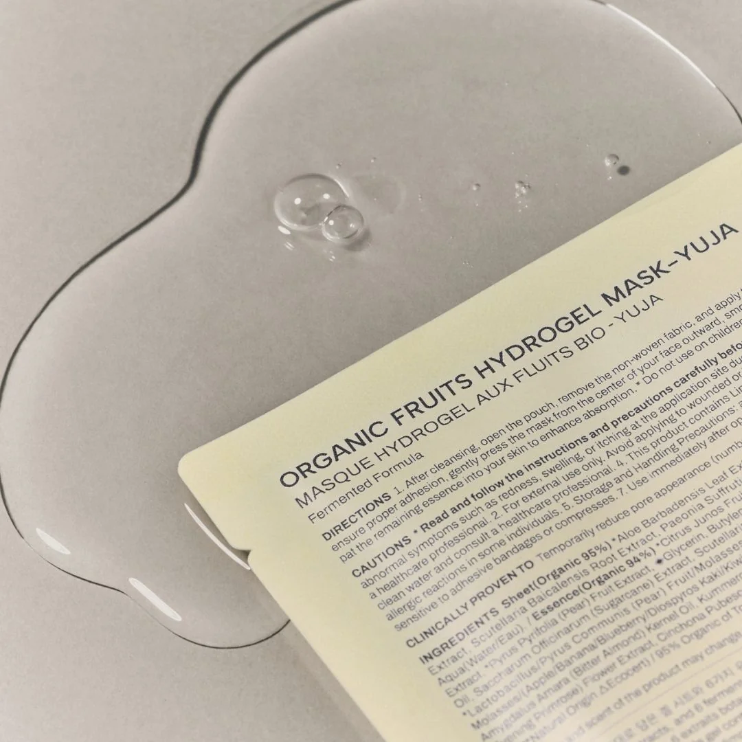 Whamisa BIO Hydrogelová maska s čerstvou kůrou yuzu 1 ks