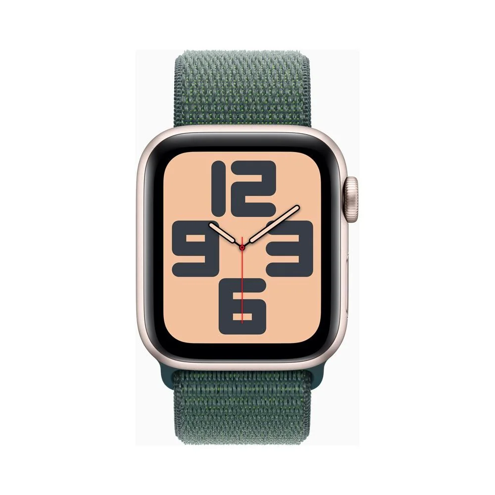 Apple Watch SE 40 mm sport loop chytré hodinky starlight/lake green