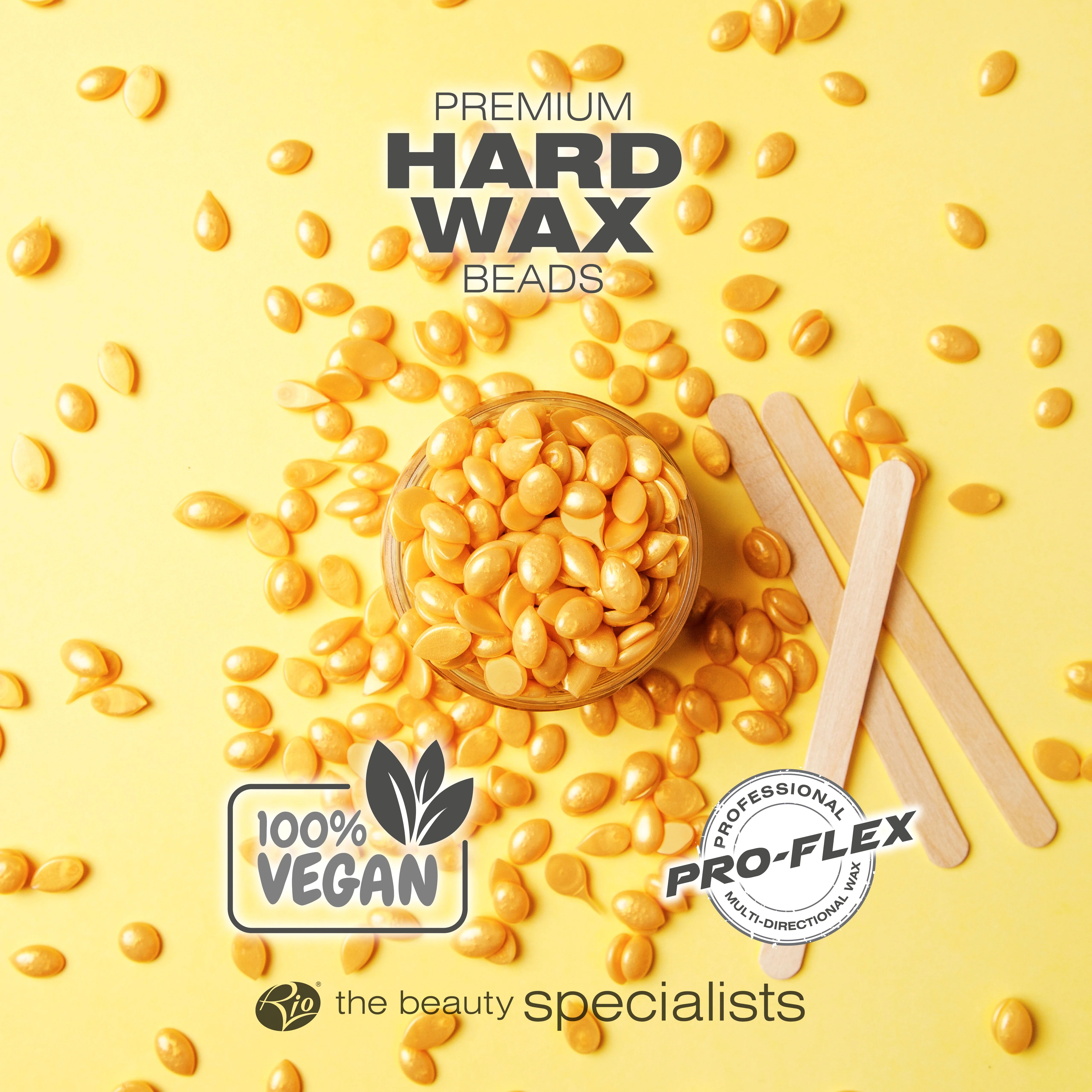 Rio Stripless hard wax beads 1x750g honey Voskové pecičky