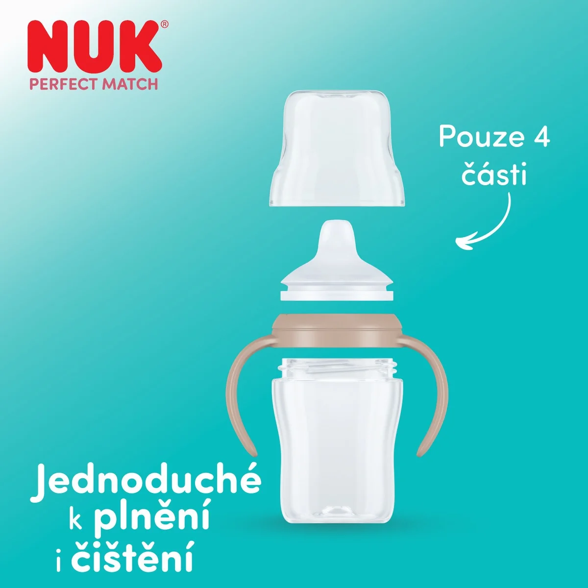 NUK Perfect Match Láhev na učení Disney Mickey 6m+ 150 ml 1 ks grey