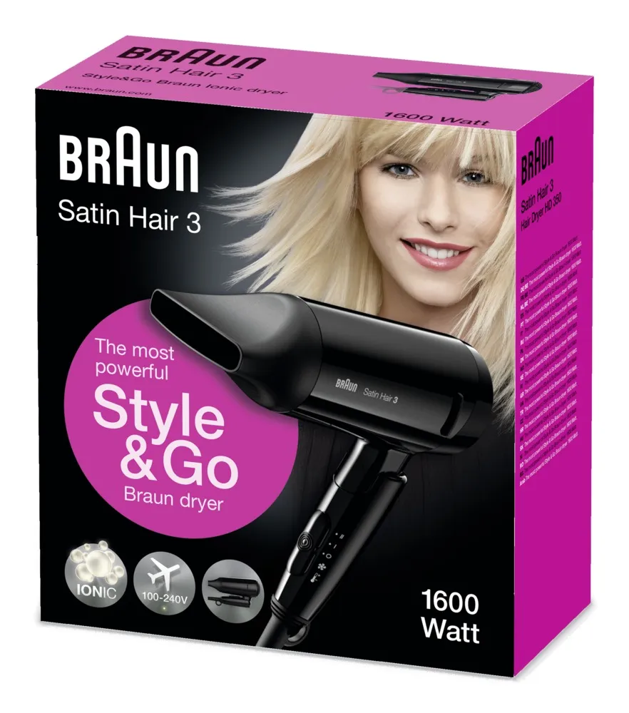 Braun Satin Hair 3 HD 350 To Go vysoušeč vlasů