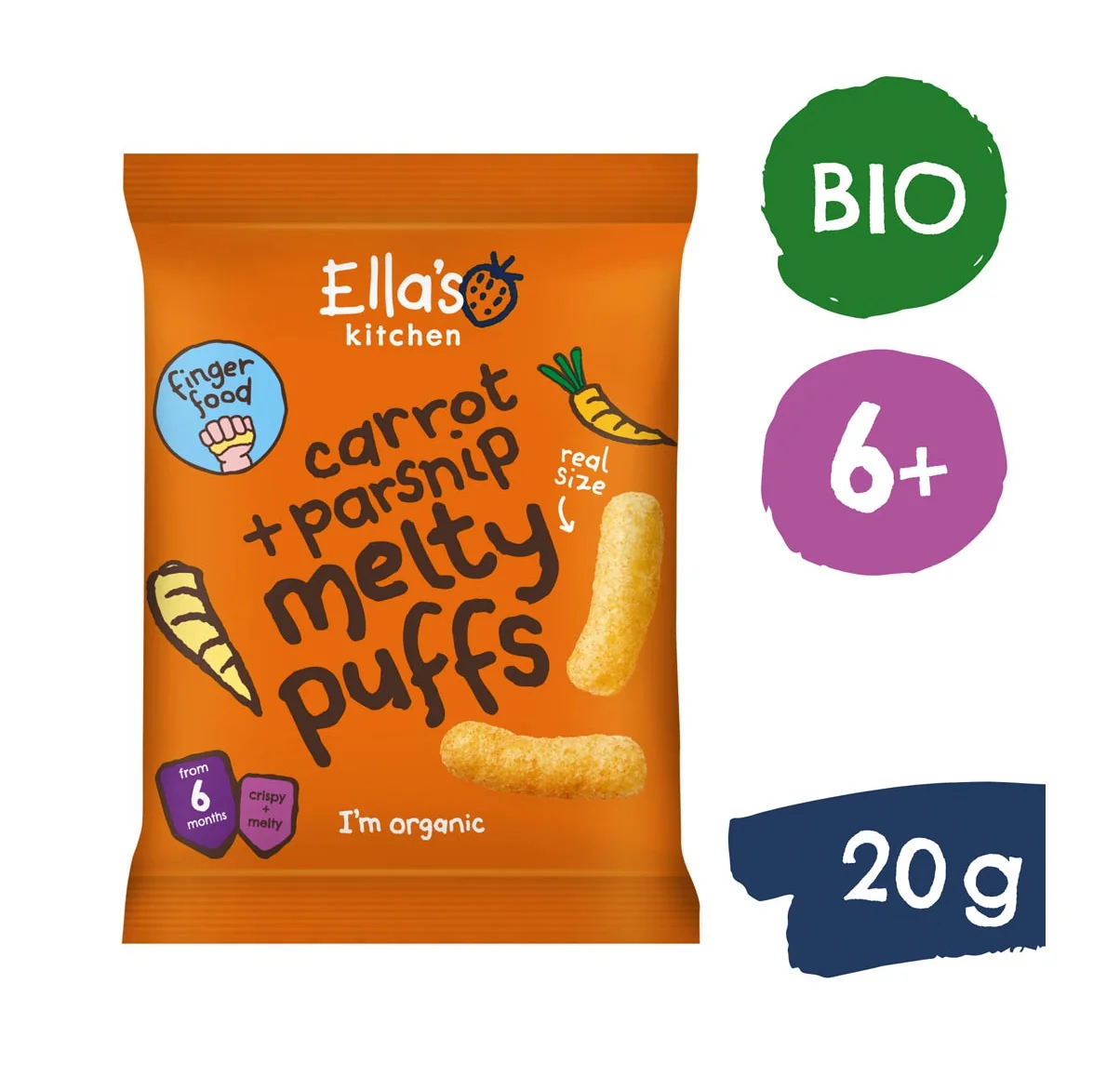 Ellas Kitchen BIO Křupky Mrkev a pastinák 20 g