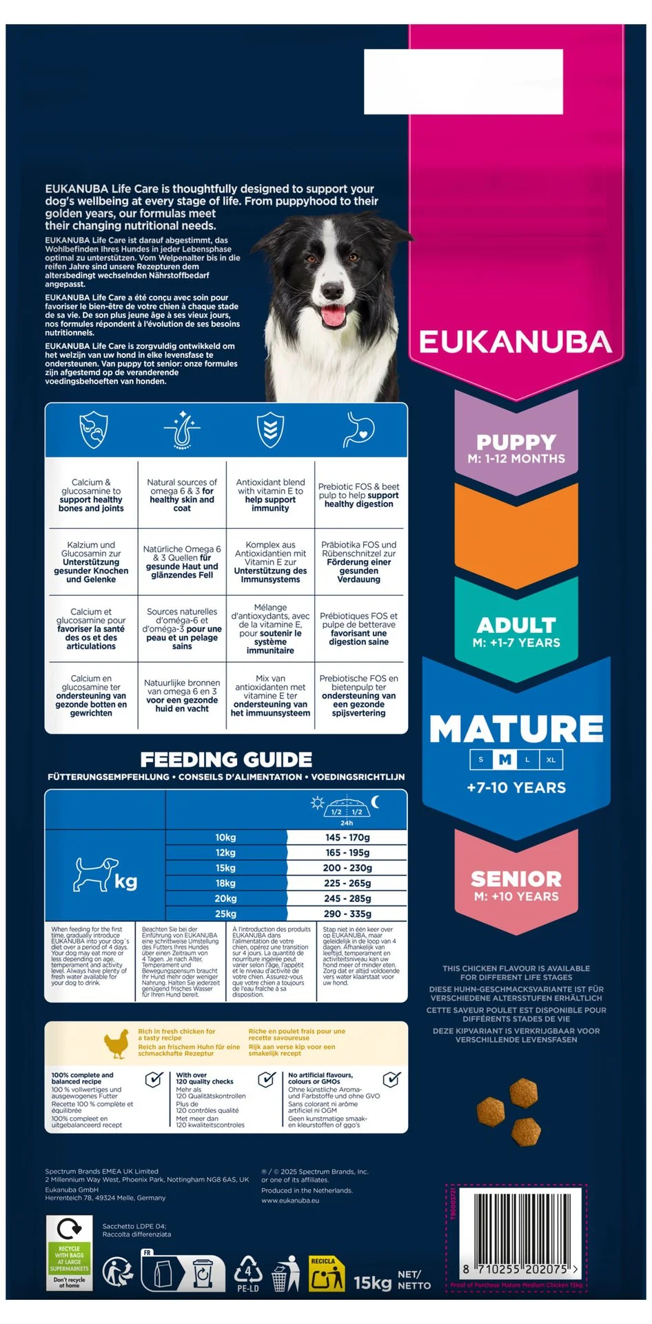 Eukanuba Krmivo Mature Medium rich in fresh chicken 15kg
