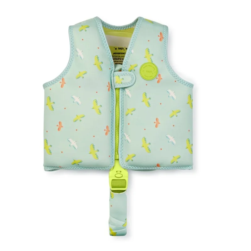 Saro Baby plavecká neoprenová vesta s UV ochranou (1-3r) Tropicool Green