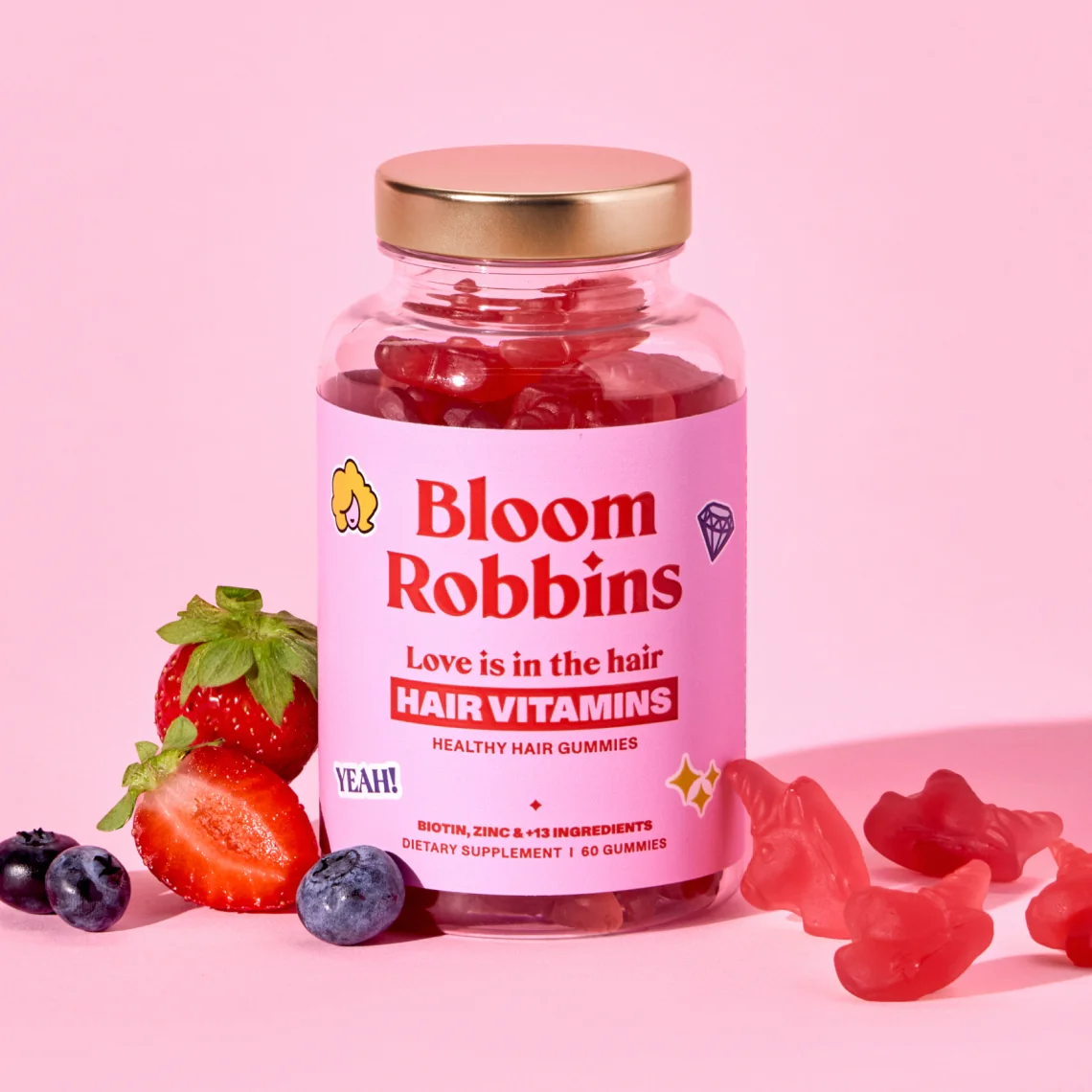 Bloom Robbins LOVE is in the HAIR gummies 60 ks