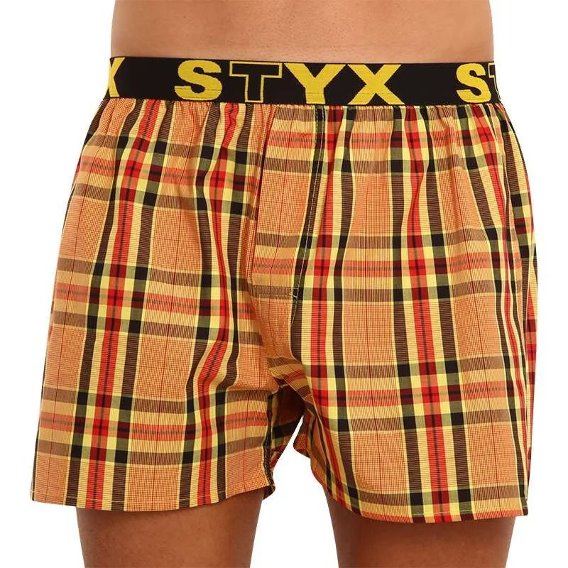 Styx 3PACK pánské trenky sportovní guma vícebarevné (3B092140) XL