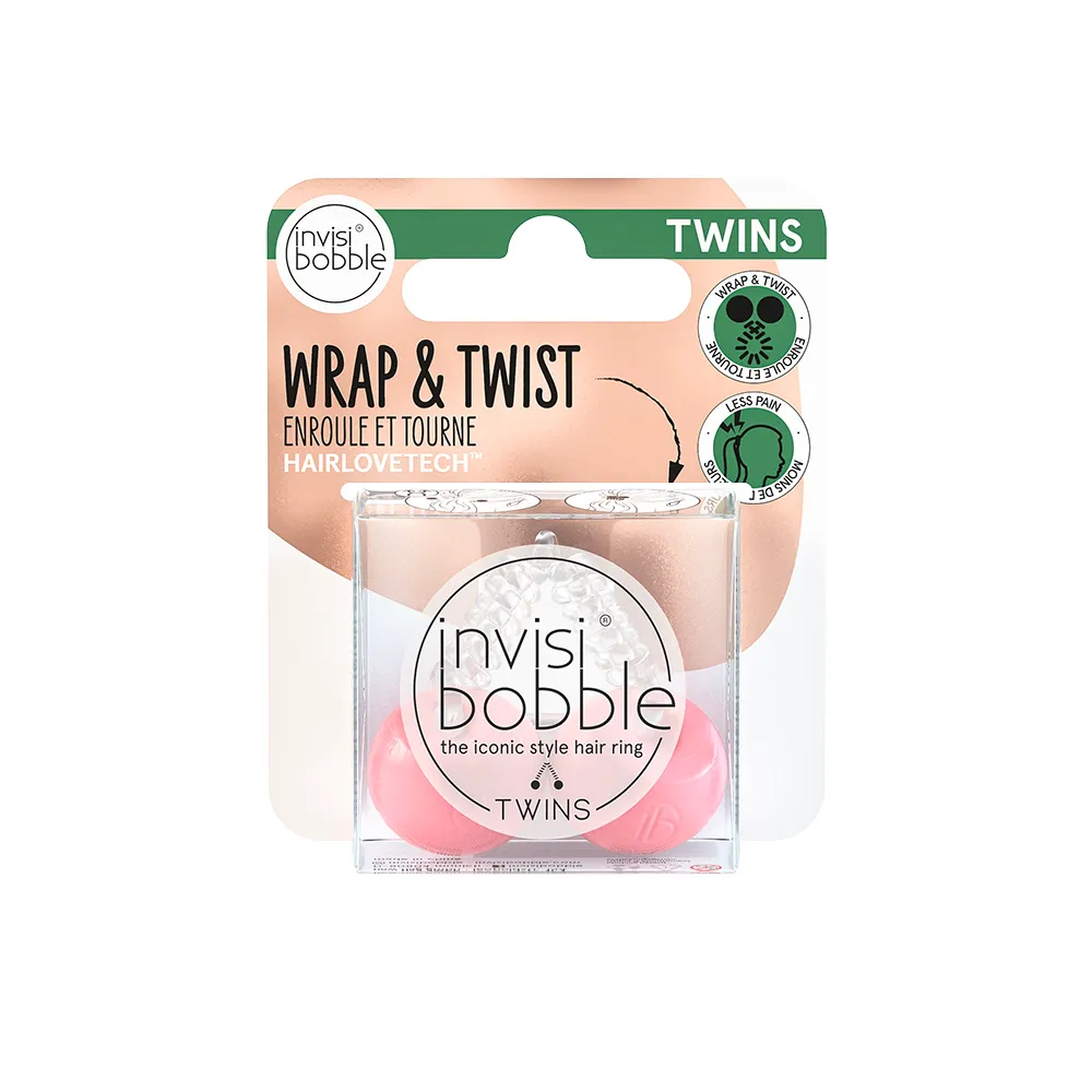 Invisibobble TWINS Prima Ballerina gumička do vlasů 1 ks světle růžová
