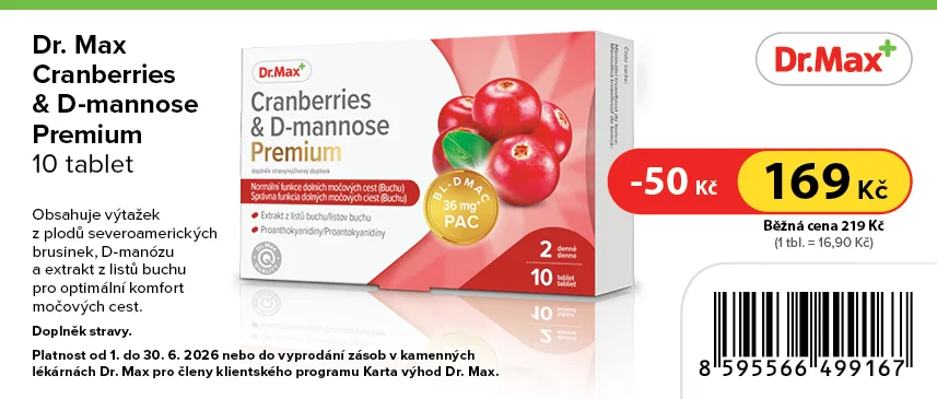Dr. Max Cranberries & D-mannose Premium 10 tablet Dr. Max Cranberries & D-mannose Premium 10 tablet