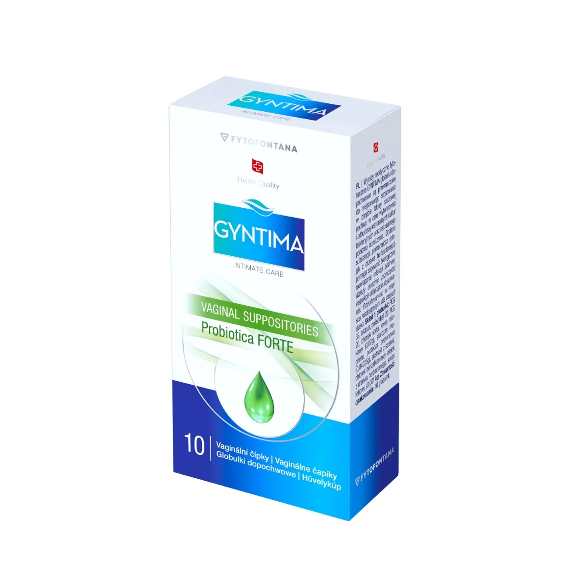 Gyntima Probiotica Forte vaginální čípky 10 ks