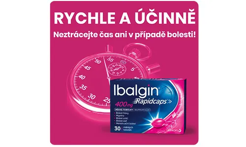 Ibalgin Rapidcaps rychle a účinně. Neztrácejte čas ani v případě bolesti!