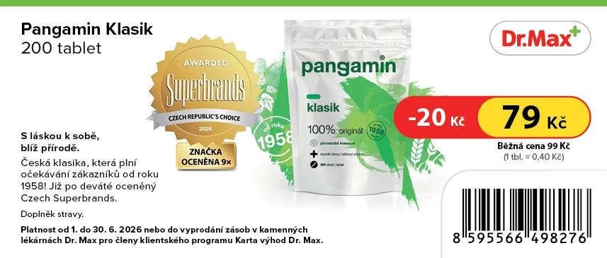 Pangamin Klasik sáček 200 tablet Pangamin Klasik sáček 200 tablet
