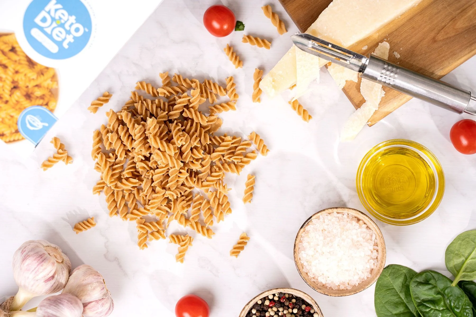 KetoDiet Proteinové těstoviny Fusilli 7x50 g