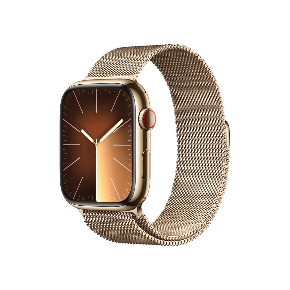 Apple Watch S9 Cellular 45 mm Milanese loop smart hodinky Gold