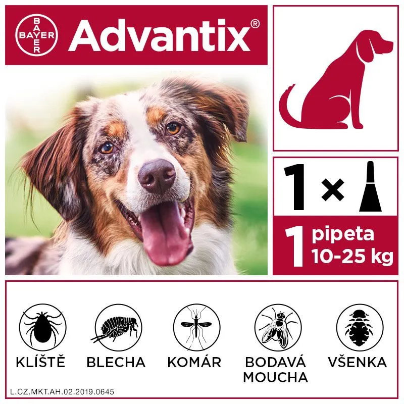 Advantix pro psy 10-25 kg spot-on 1x2,5 ml