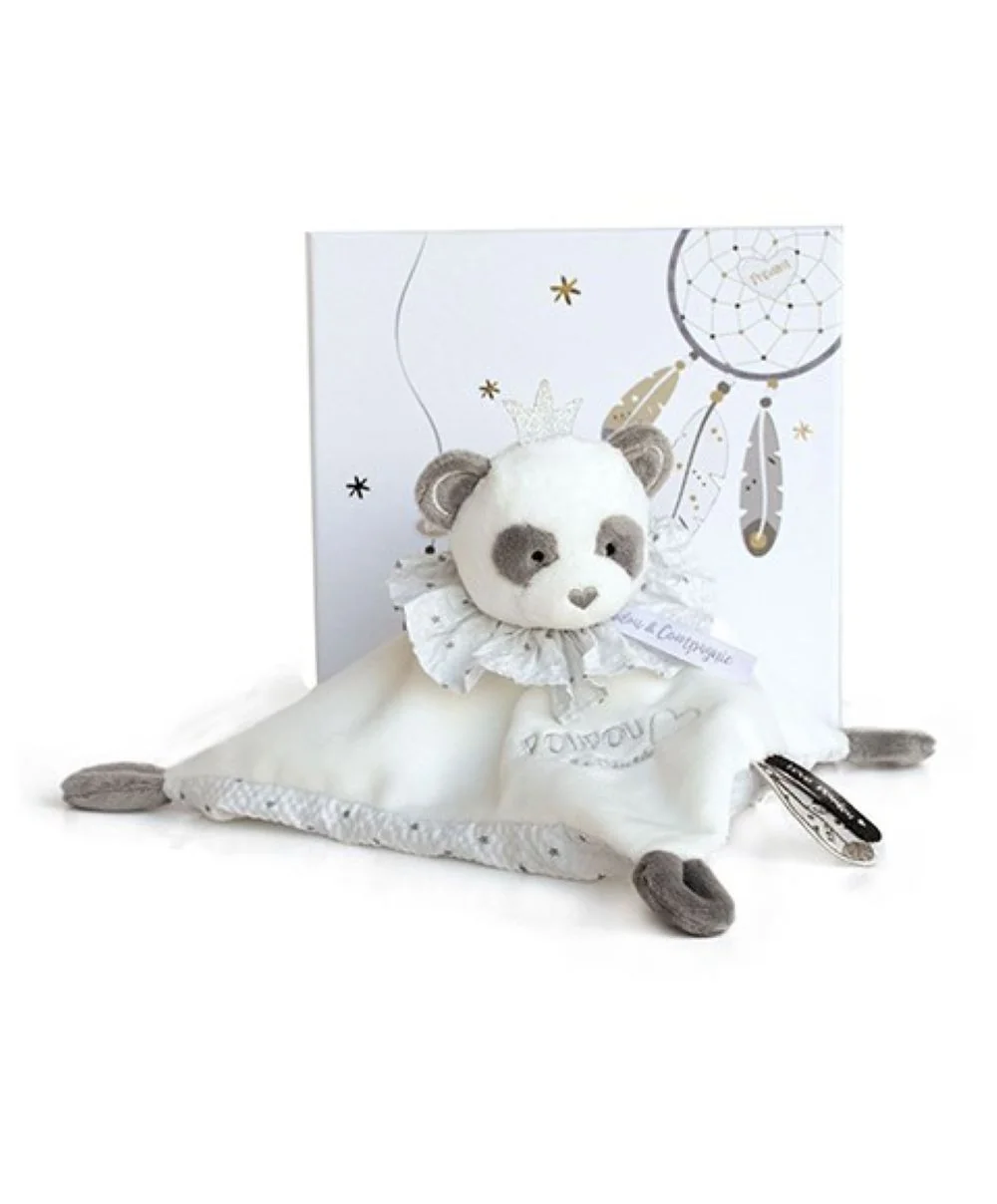 Doudou et Compagnie Paris Dárková sada - plyšový muchláček panda 20 cm