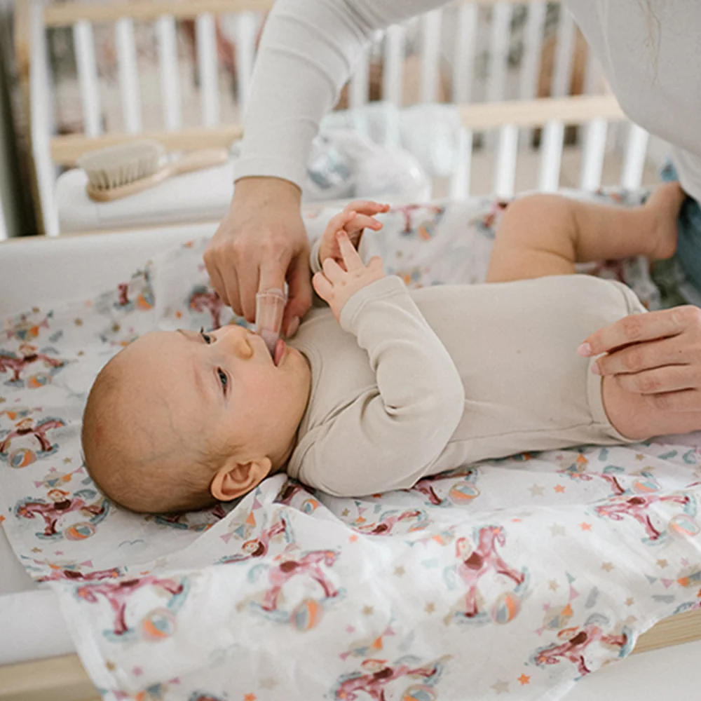 Babyono Sada silikonových zubních kartáčků na prst 0m+ 2 ks