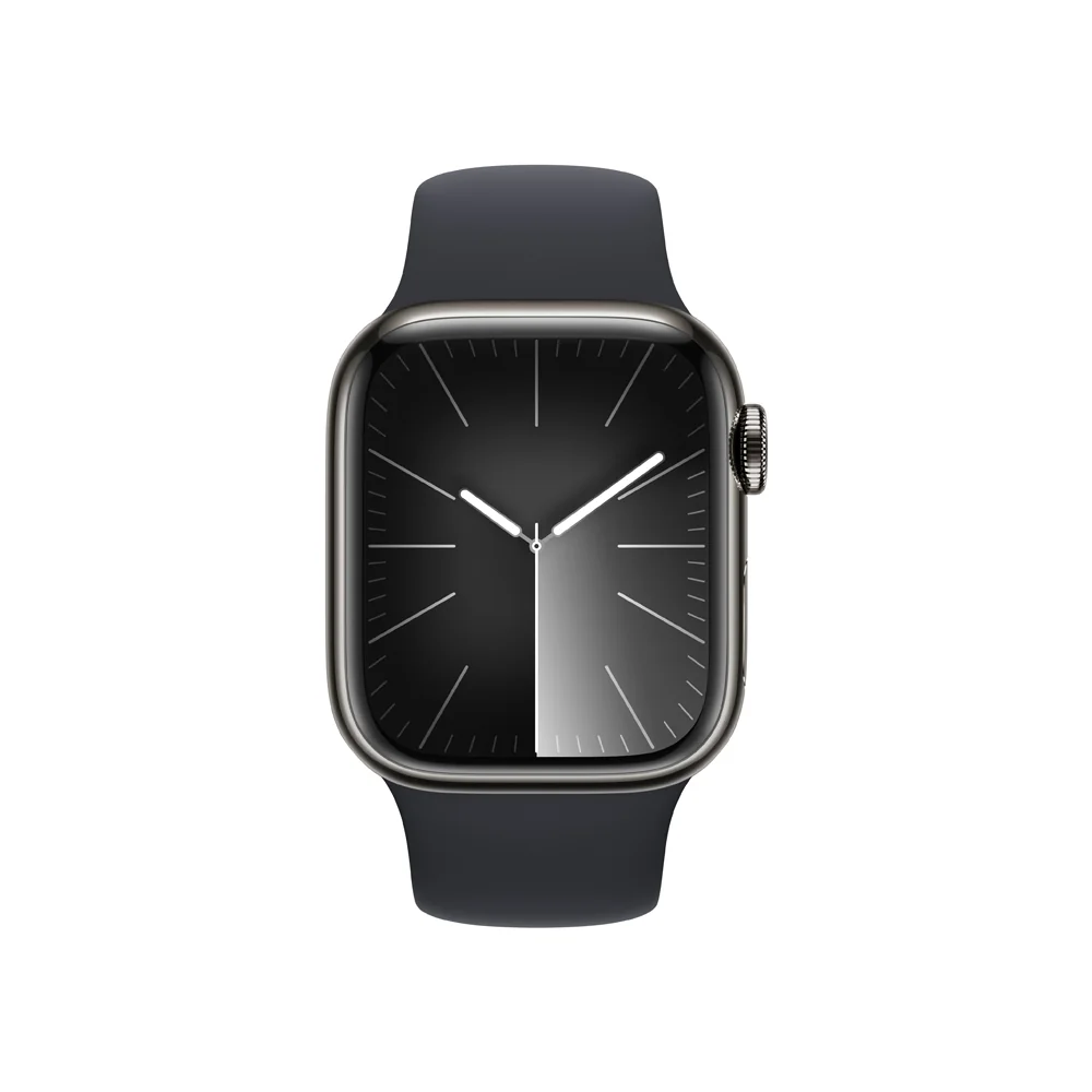 Apple Watch S9 Cellular 41 mm sport band S/M smart hodinky Graphite/Midnight