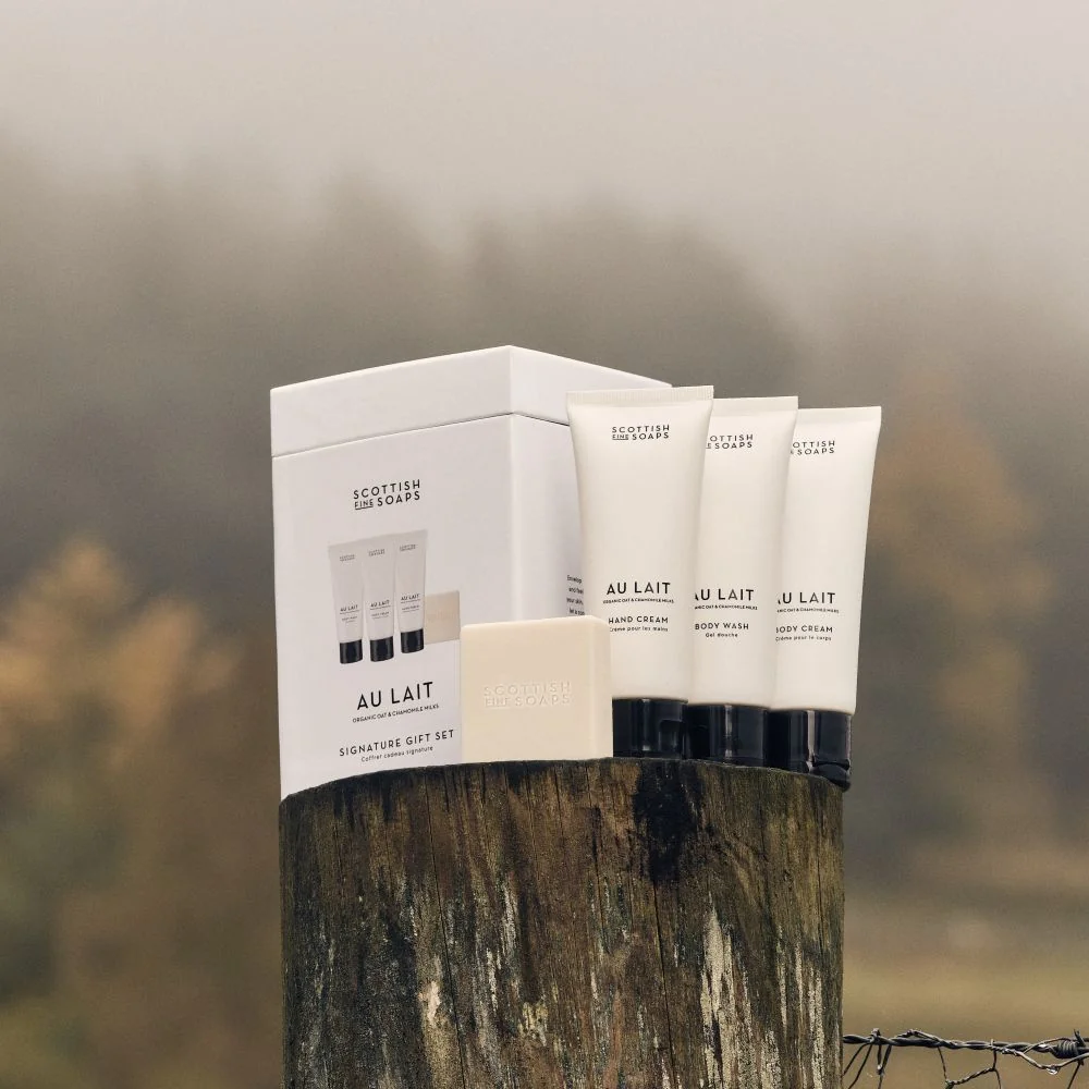 Scottish Fine Soaps Au Lait Sada péče o tělo 4 ks