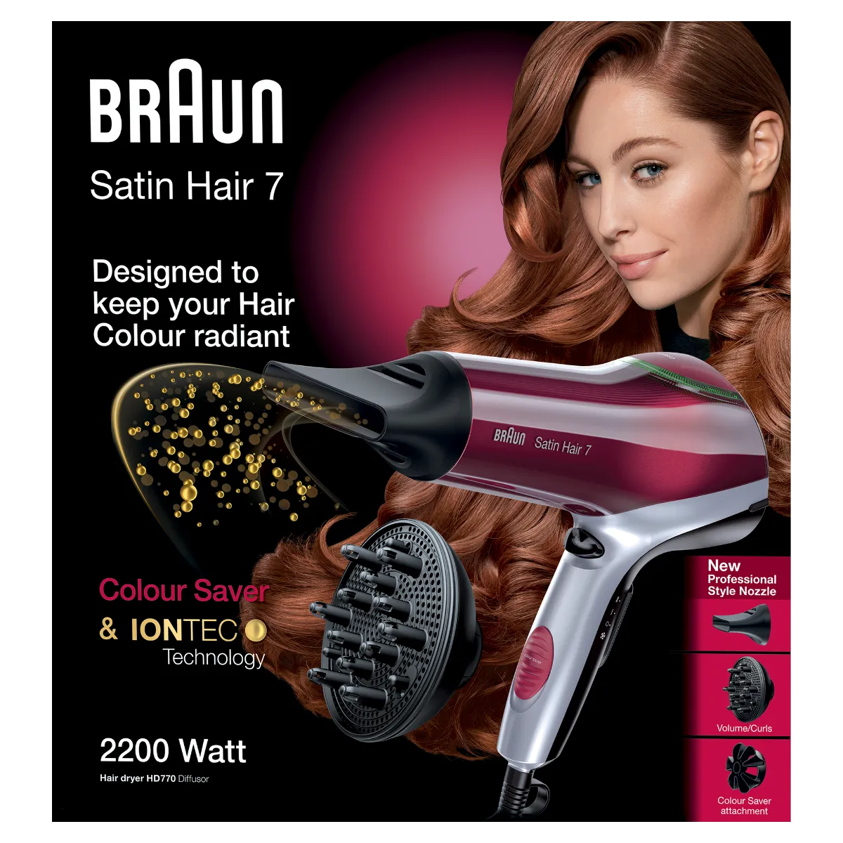 Braun Satin Hair 7 HD 770 Colour Ionic vysoušeč vlasů
