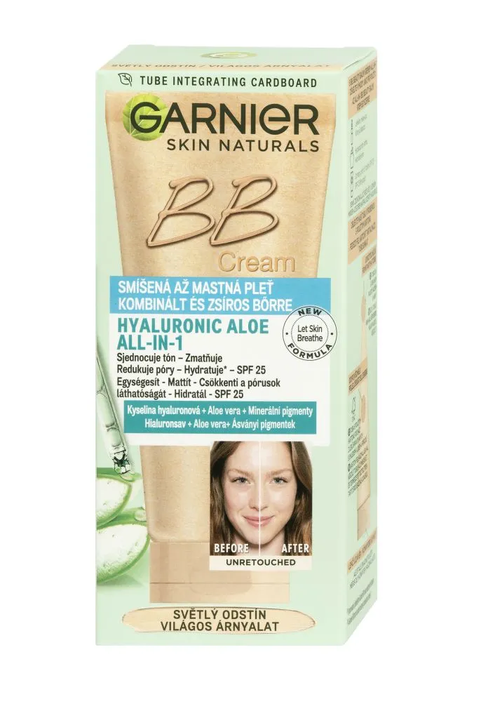 Garnier Hyaluronic Aloe BB krém All-in-1 Oil Free světlý odstín 50 ml