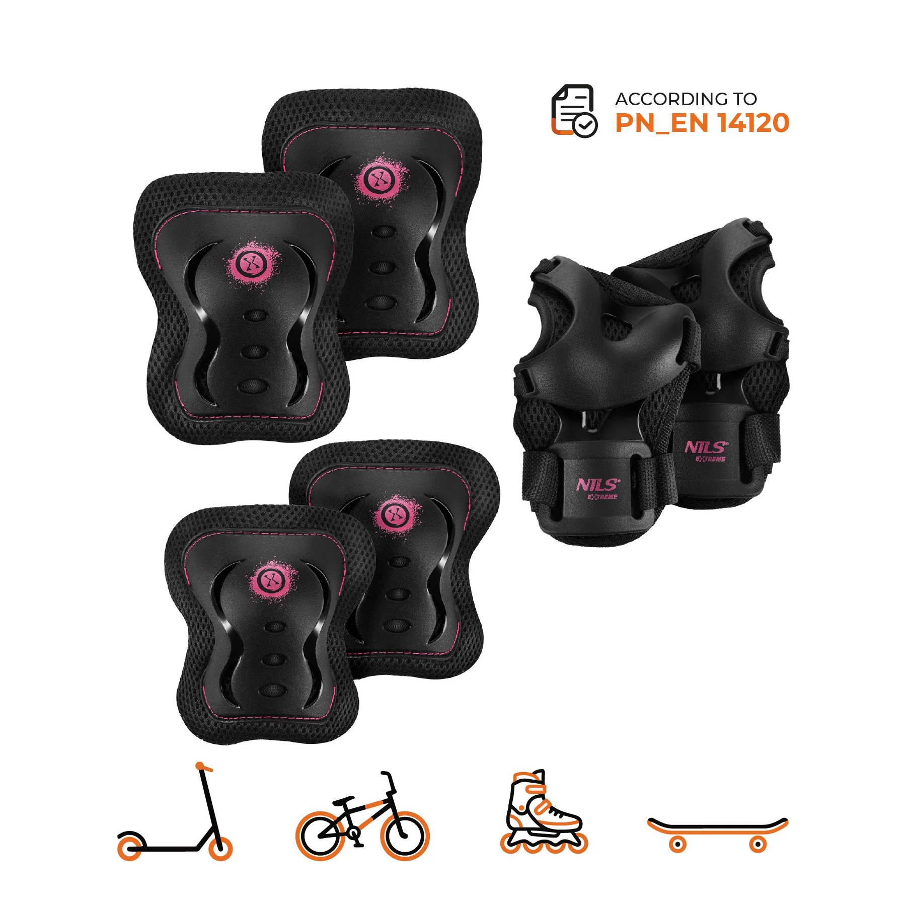NILS EXTREME Souprava chráničů H320 Fly růžová Velikost: XL