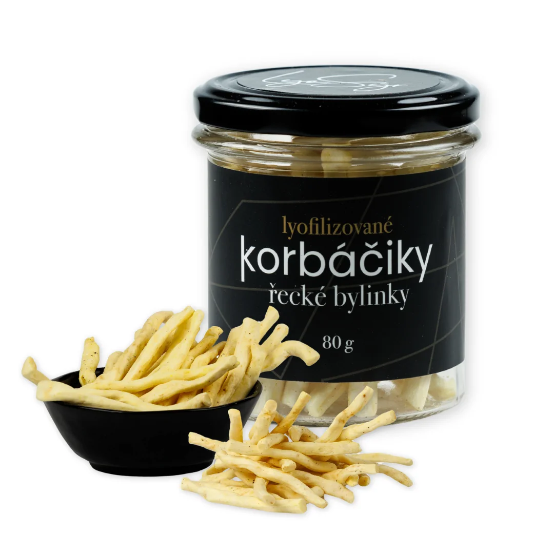 Lyopotraviny Lyofilizované korbáčiky - řecké bylinky, 80 g, ve skle