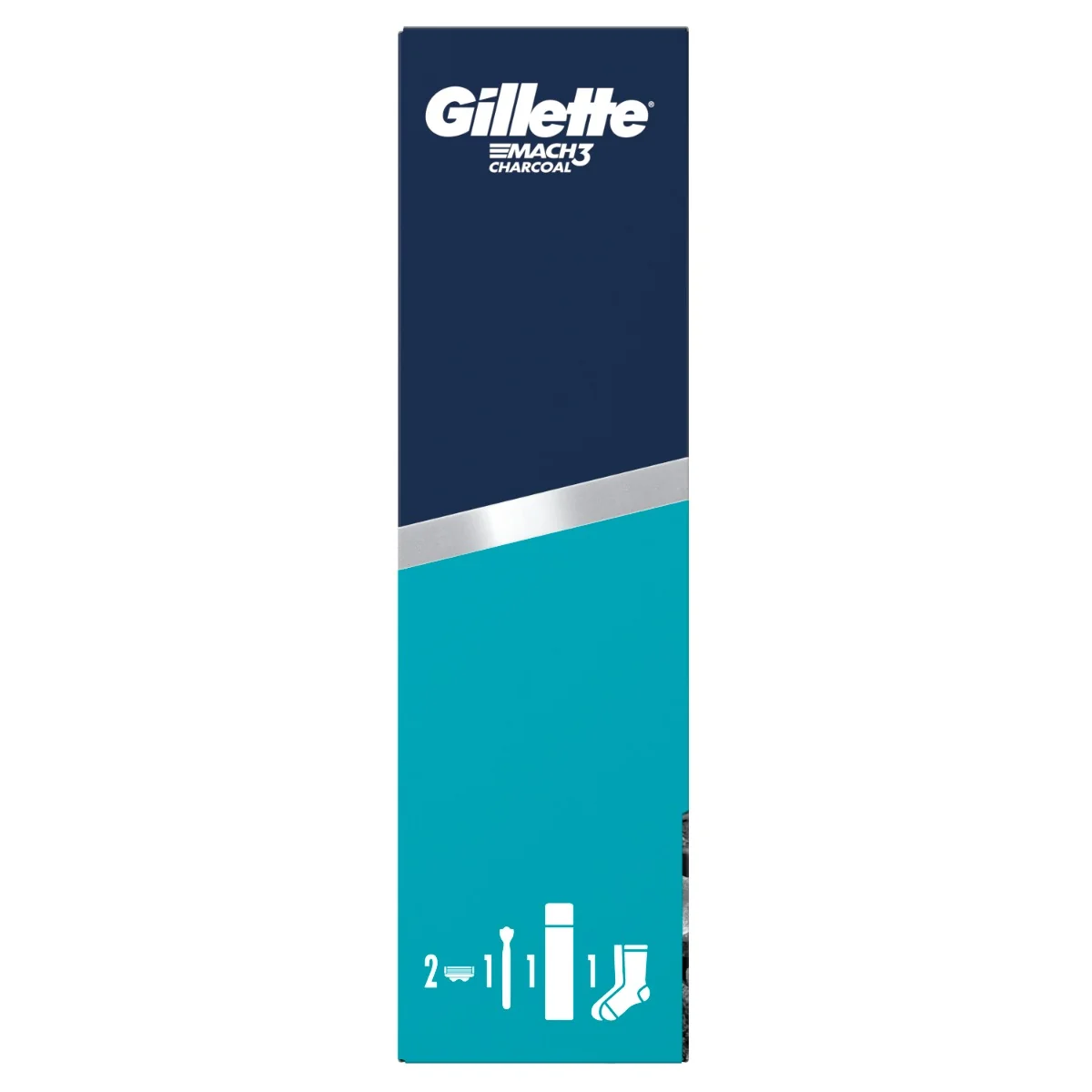 Gillette Xmass sada holicí strojek + 2 hlavice, ponožky a gel na holení 200 ml