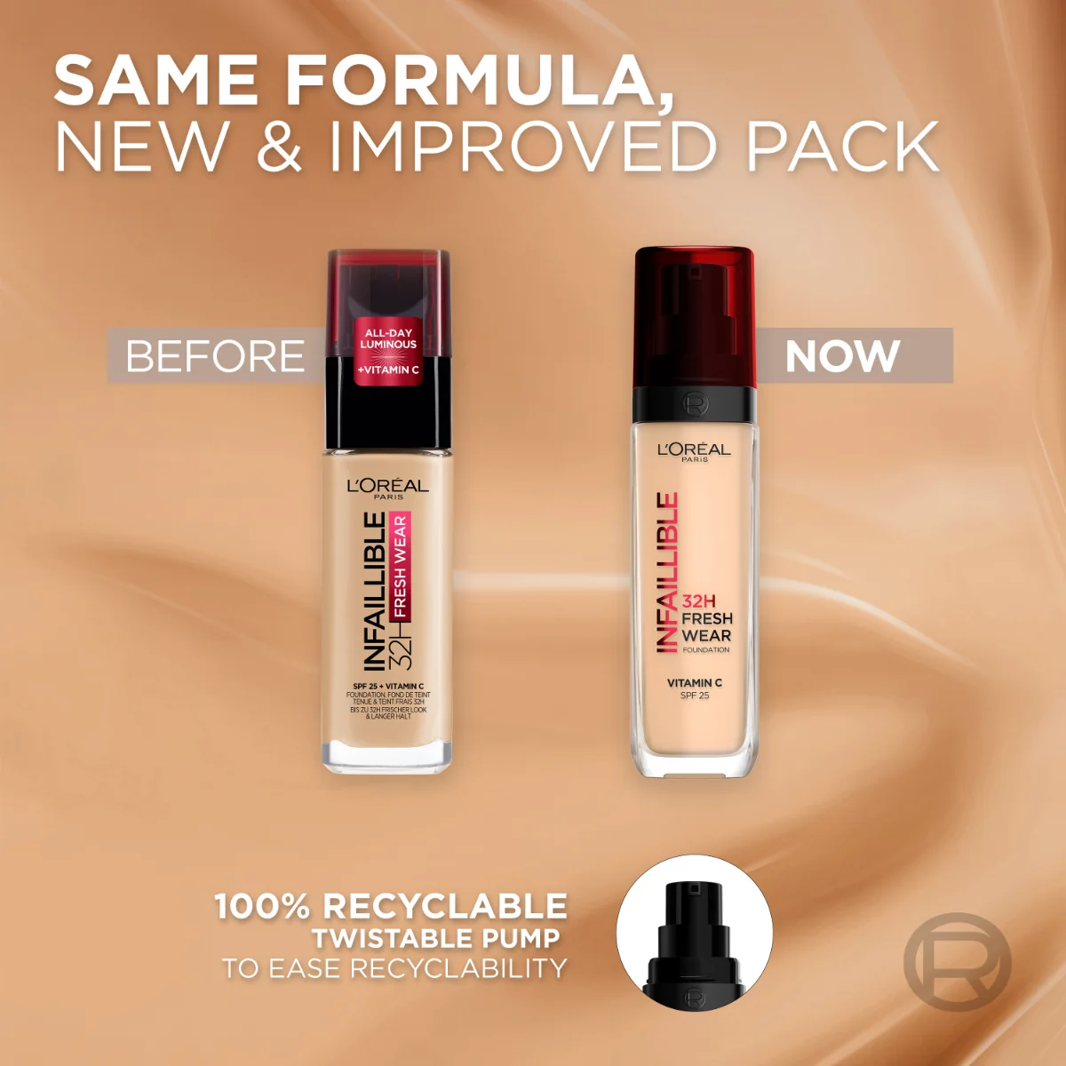 Loréal Paris Infaillible 32H Fresh Wear odstín 015 Neutral tekutý make-up 30 ml