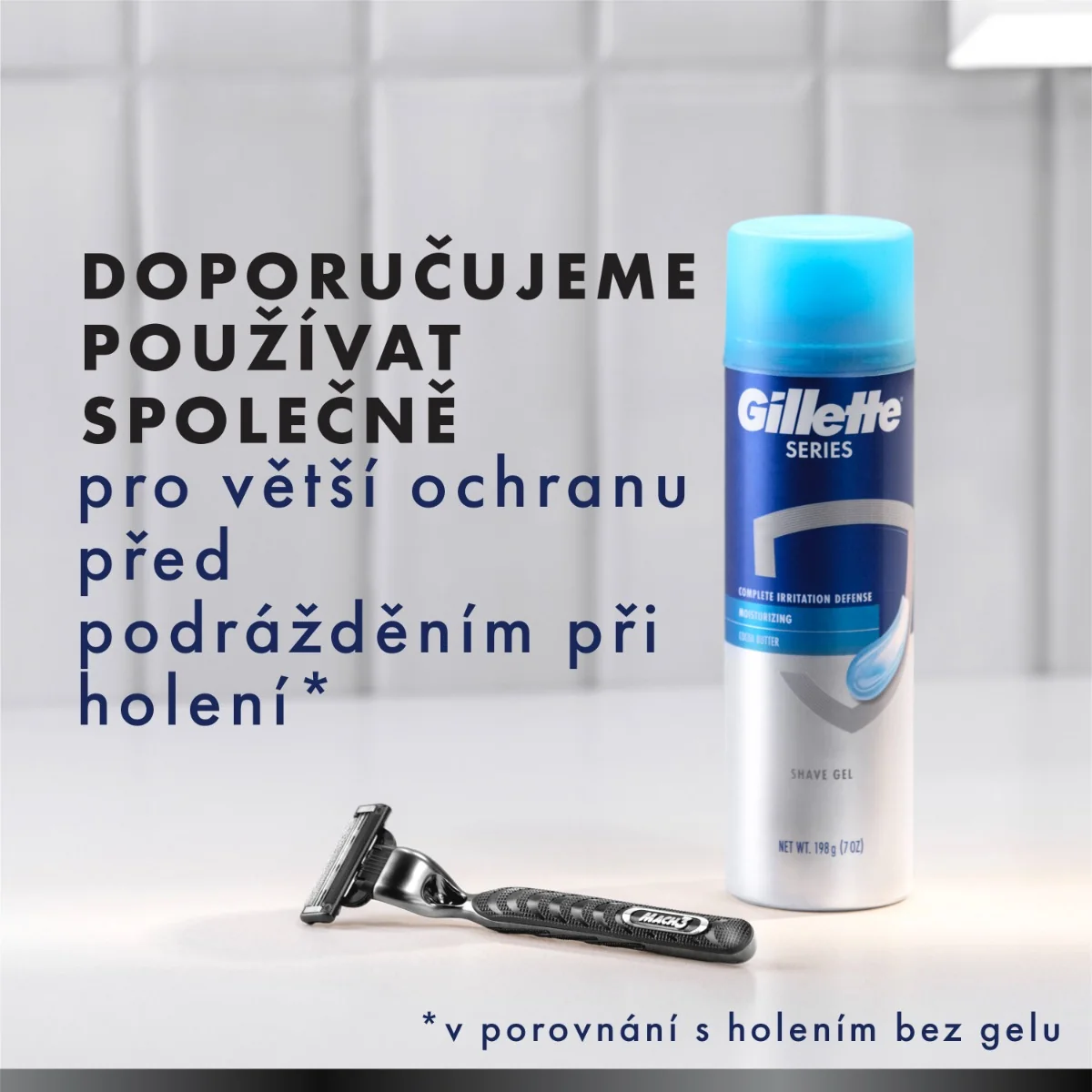 Gillette Xmass sada holicí strojek + 2 hlavice, ponožky a gel na holení 200 ml