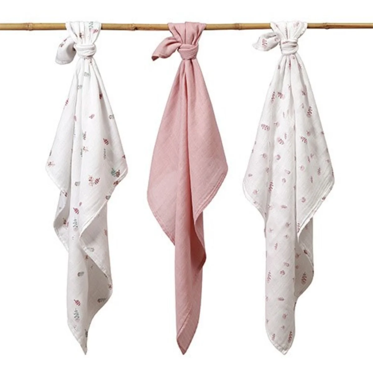 Babyono Sada bambusových plenek Nature Girl 70 x 70 cm - 3 ks