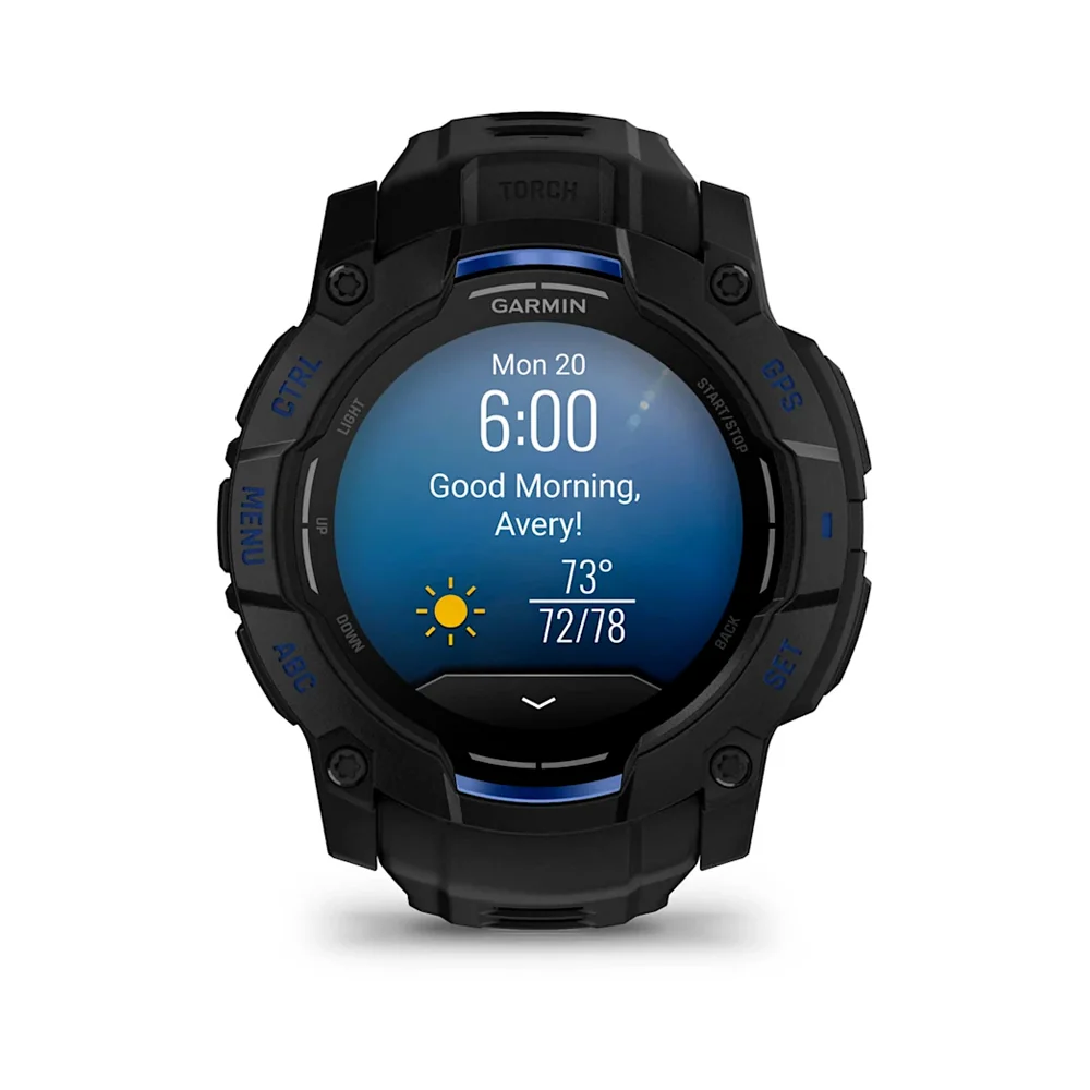 Garmin Instinct 3 AMOLED 50 mm chytré hodinky Black/Blue