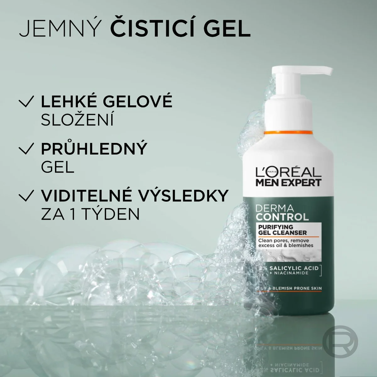 Loréal Paris Men Expert Derma Control čisticí gel 260 ml