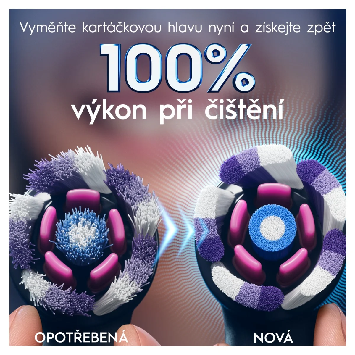 Oral-B iO Series Radiant White kartáčkové hlavy 4 ks černé
