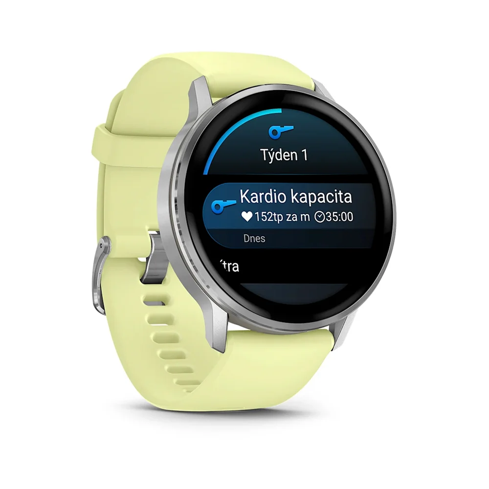 Garmin Venu 4 45 mm chytré hodinky Silver/Citron Silicon