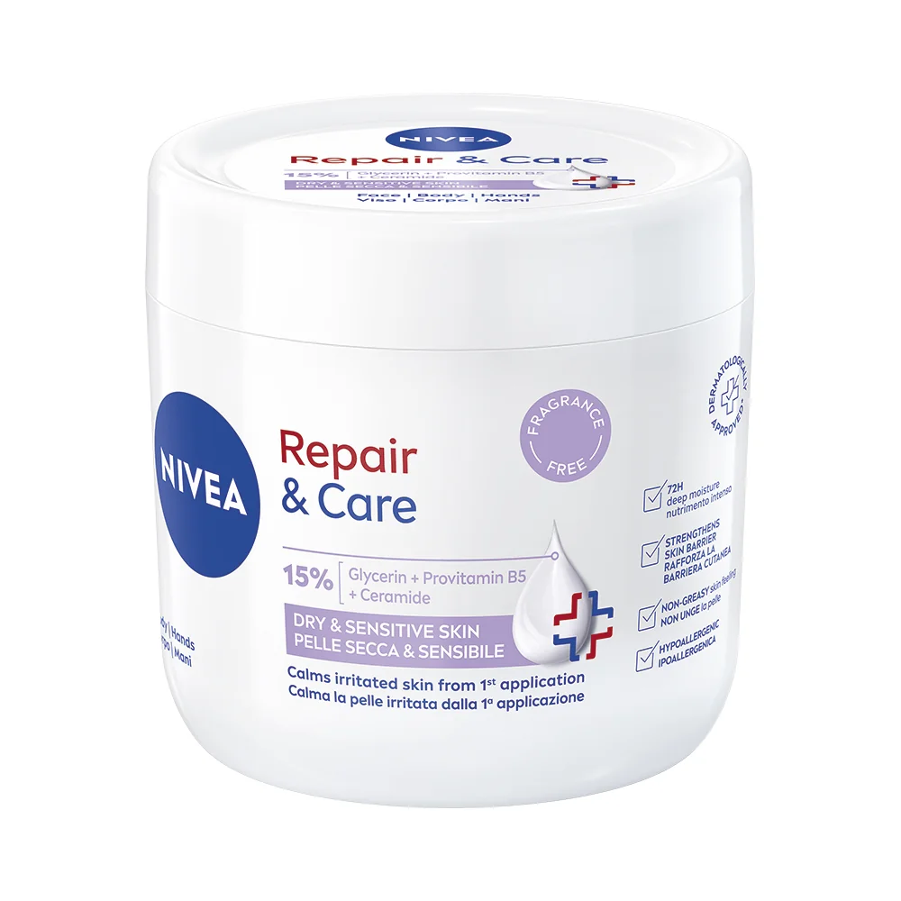 Nivea Repair&Care Sensitive tělový krém 400 ml