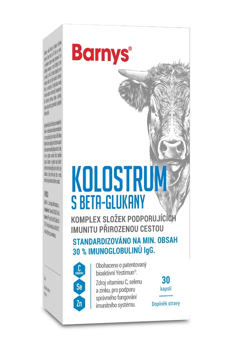 Barny´s Kolostrum s beta-glukany 30 kapslí