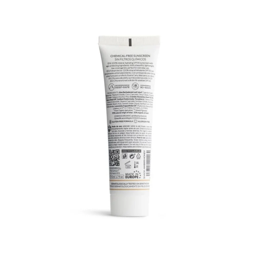 Dhyvana Přírodní minerální tónovací krém SPF30 Amber Honey 50 ml