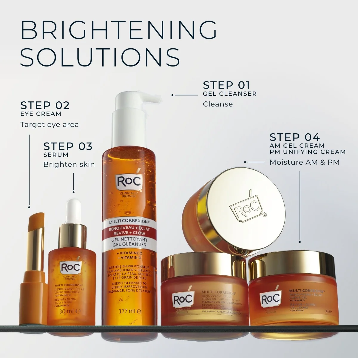 RoC Multi Correxion Revive + Glow čisticí gel-krém 177 ml