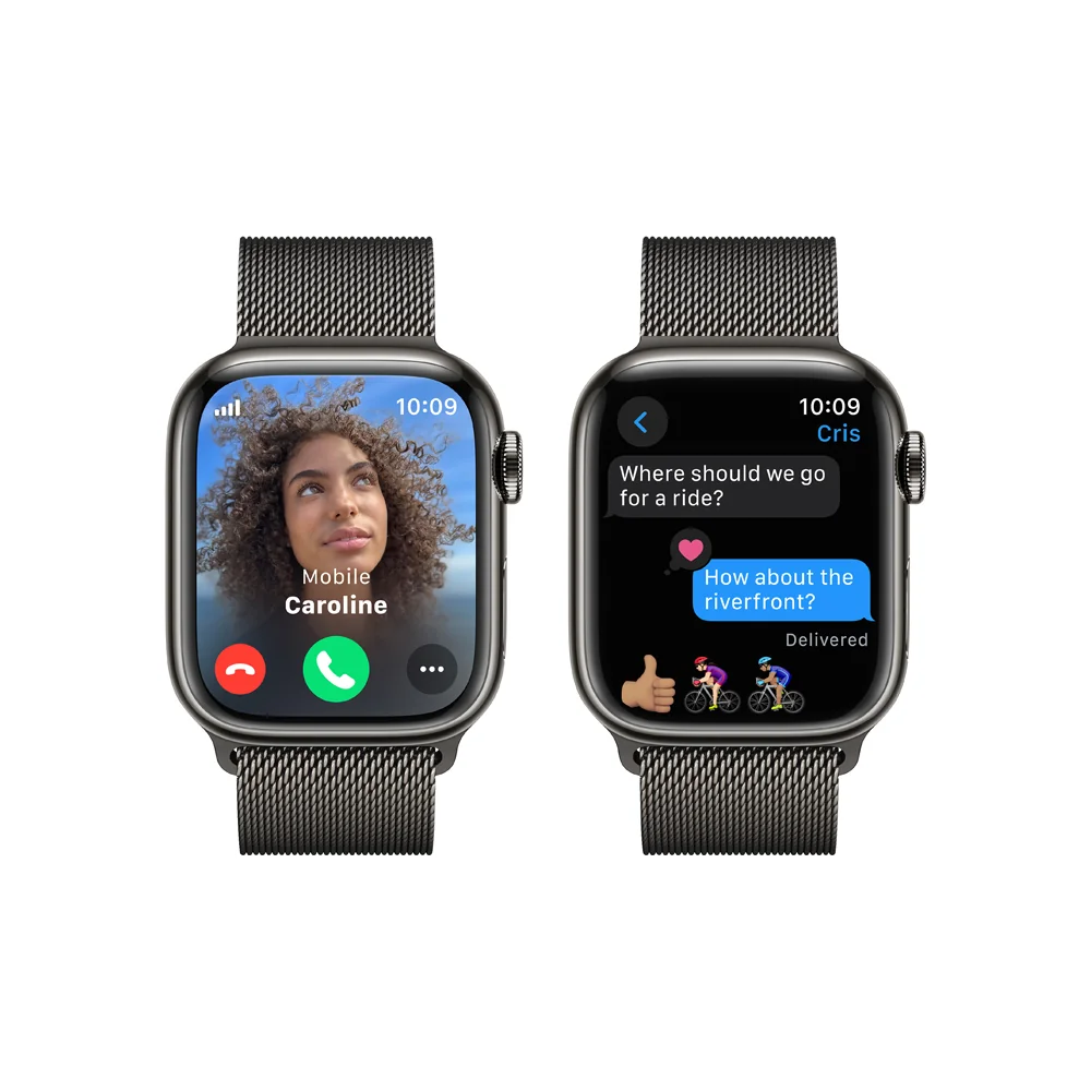 Apple Watch S9 Cellular 41 mm Milanese loop smart hodinky Graphite