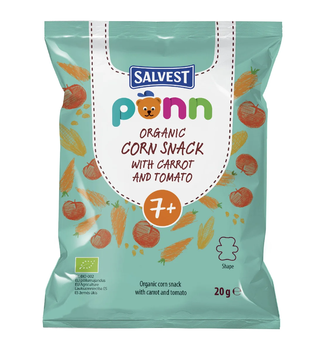 SALVEST Põnn BIO Rajčatové křupky 20 g