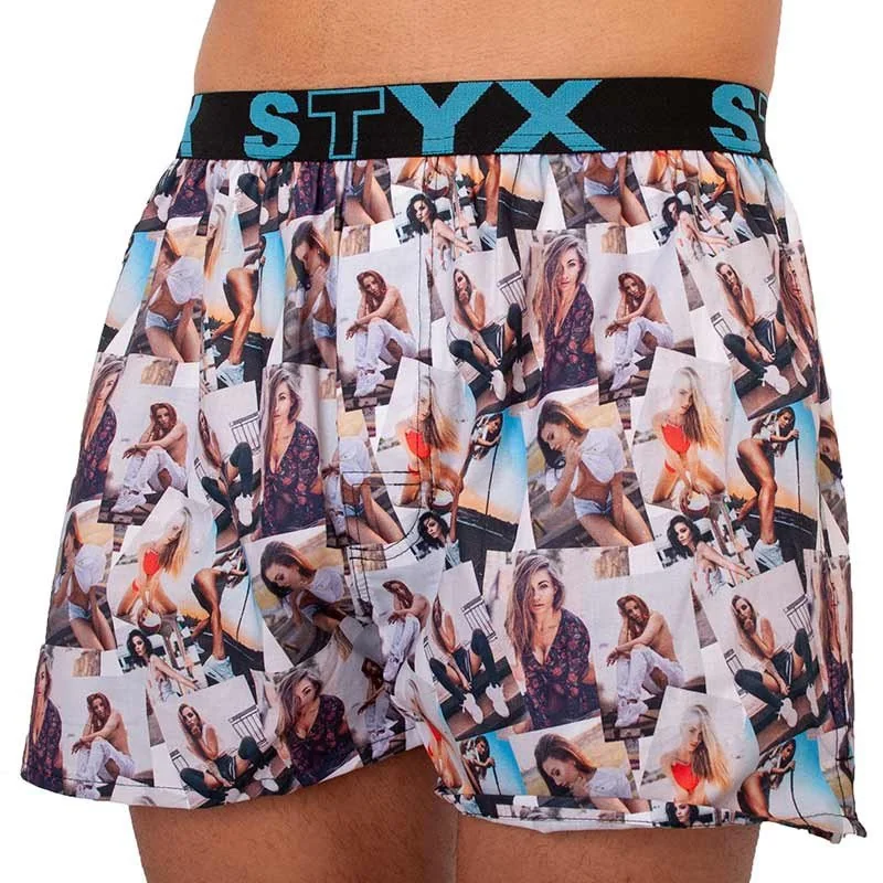 Styx Pánské trenky art sportovní guma modelky - limitovaná edice (B1051) M