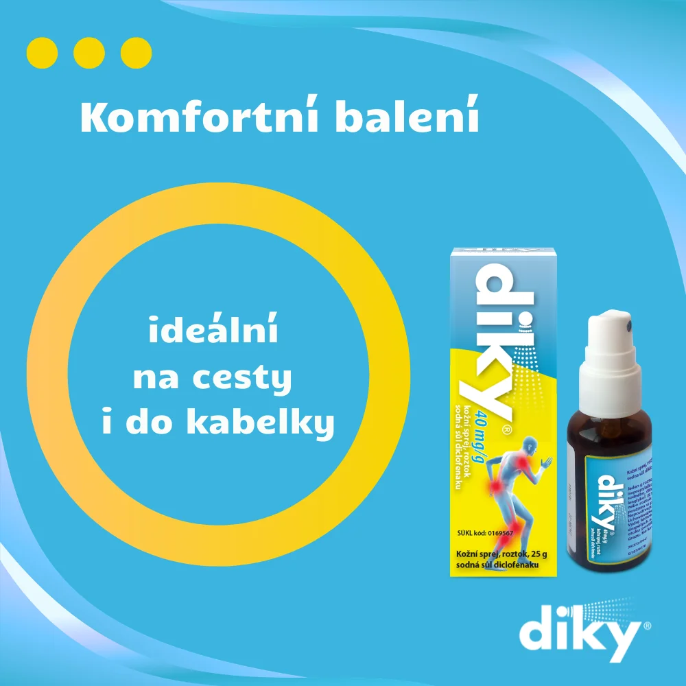 DIKY 40 mg/g kožní sprej, roztok 25 g